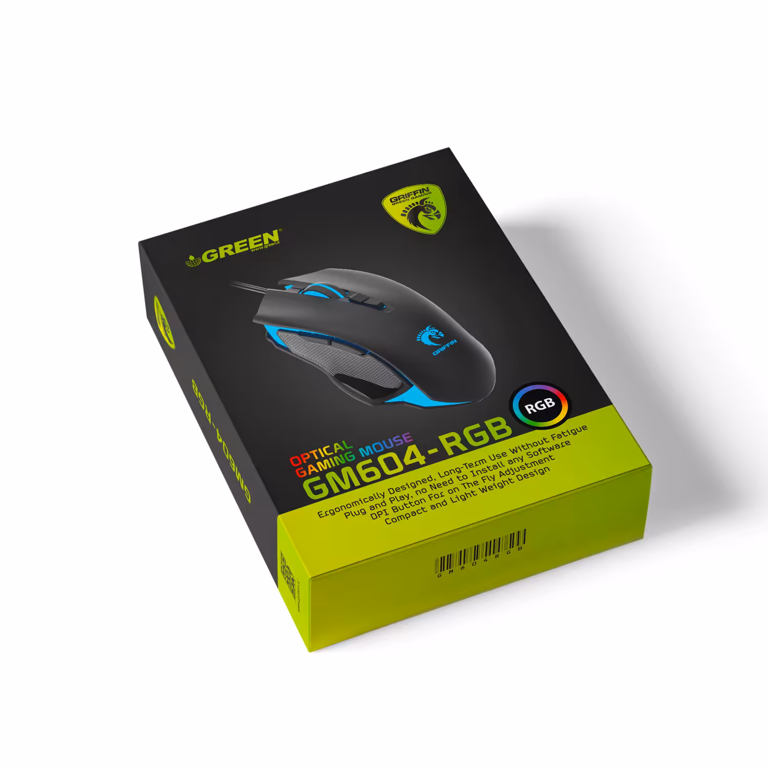 ماوس گیمینگ گرین GM604 RGB