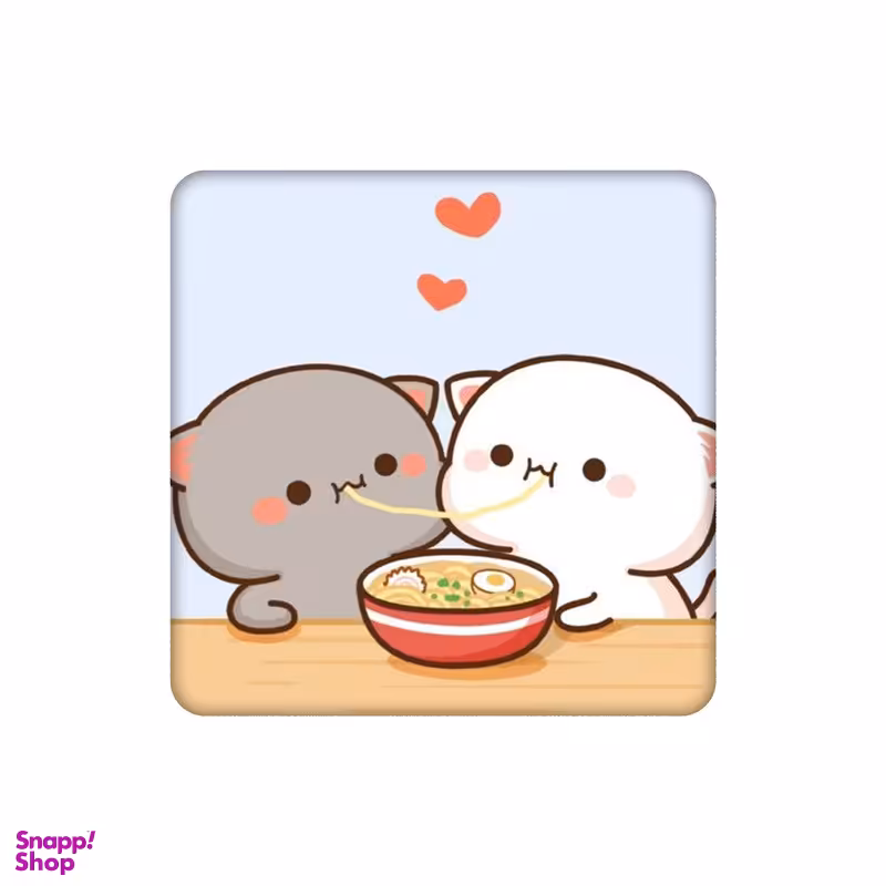 زیر لیوانی طرح گربه و نودل کد 8900595