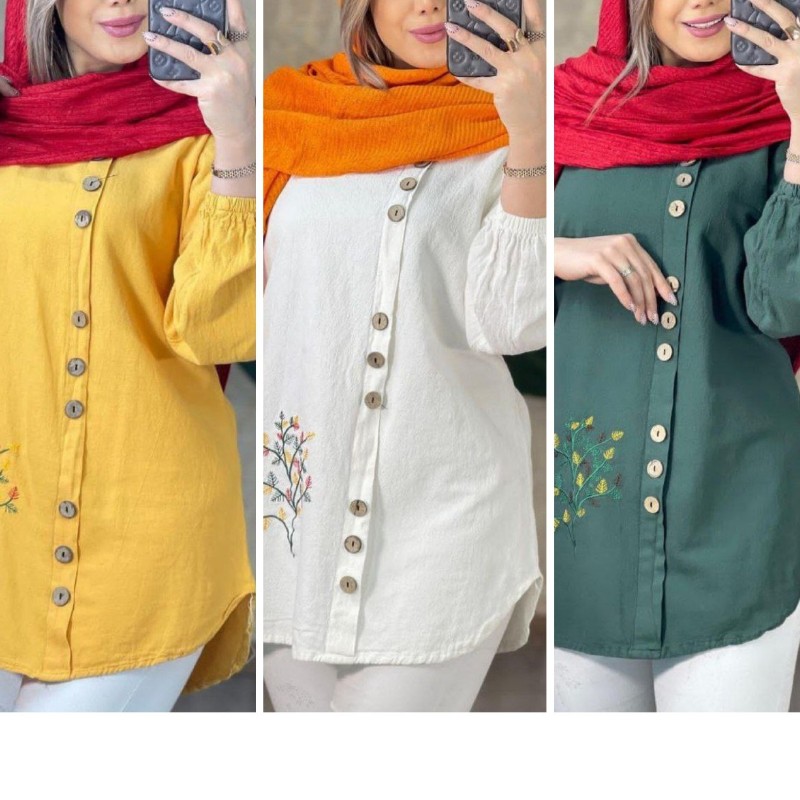 تونیک زنانه مانتو دخترانه شومیز زیبا مانتو کوتاه مانتو خنک مانتو جدید مانتو شیک
