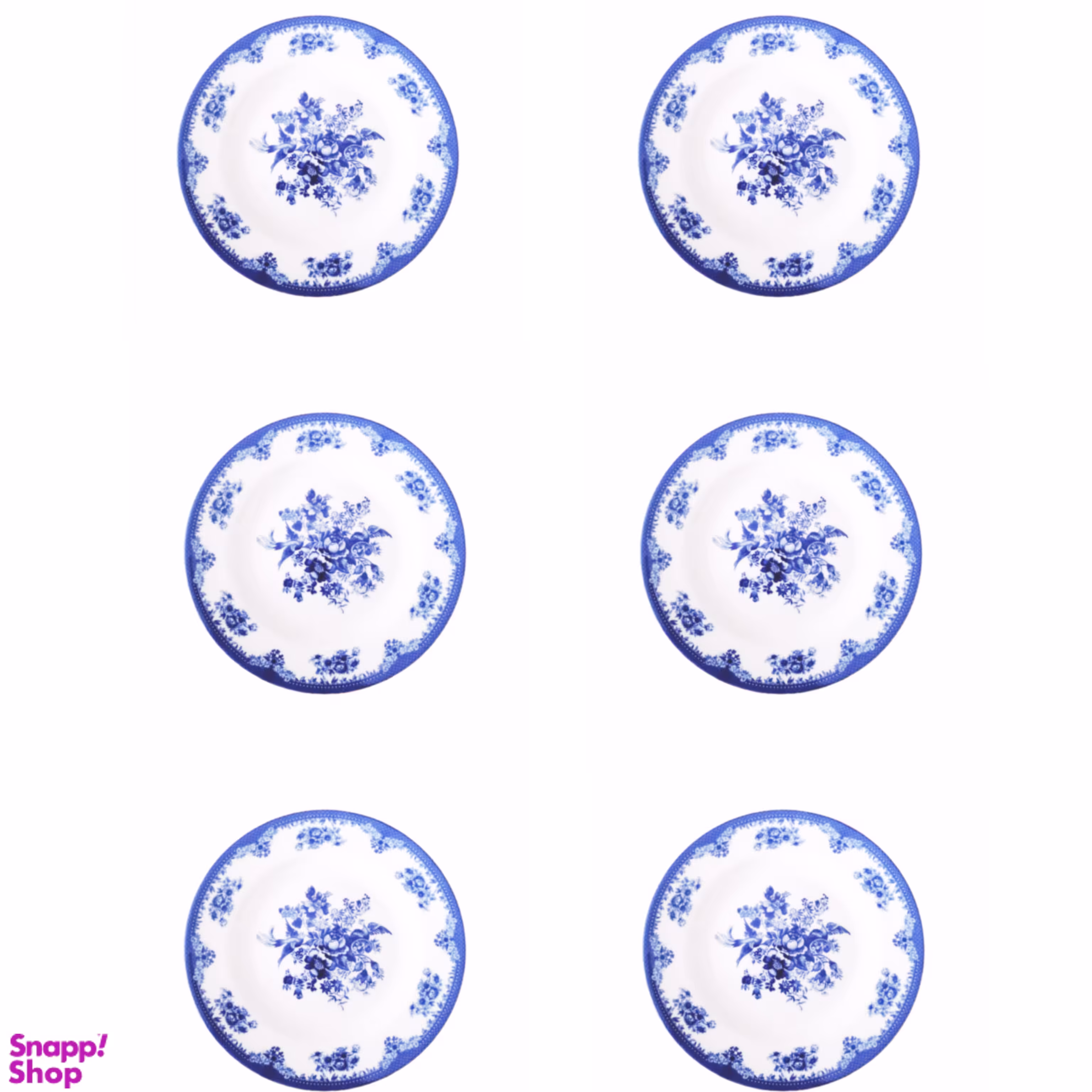 بشقاب میوه خوری چینی مدل فلورانس زرین مجموعه ۶ عددی