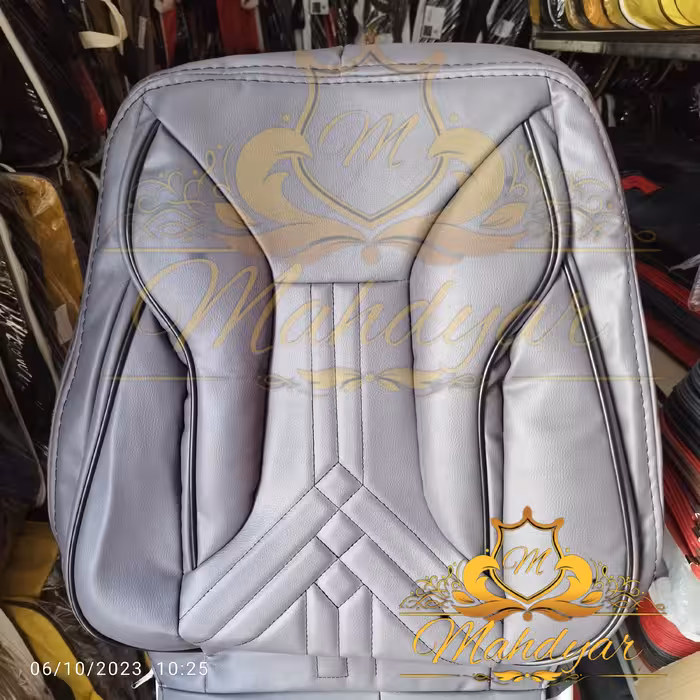 روکش صندلی پراید131و132طوسی چرم VIPدرجه یک رنگ طوسی(مدل 90به بالا)