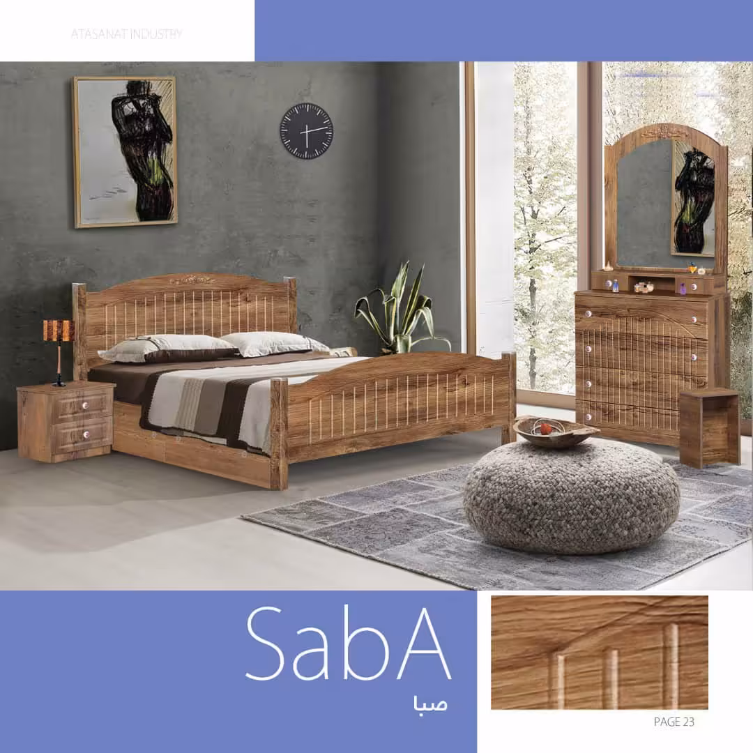 تخت خواب دونفره همراه با لوازم کد 70900