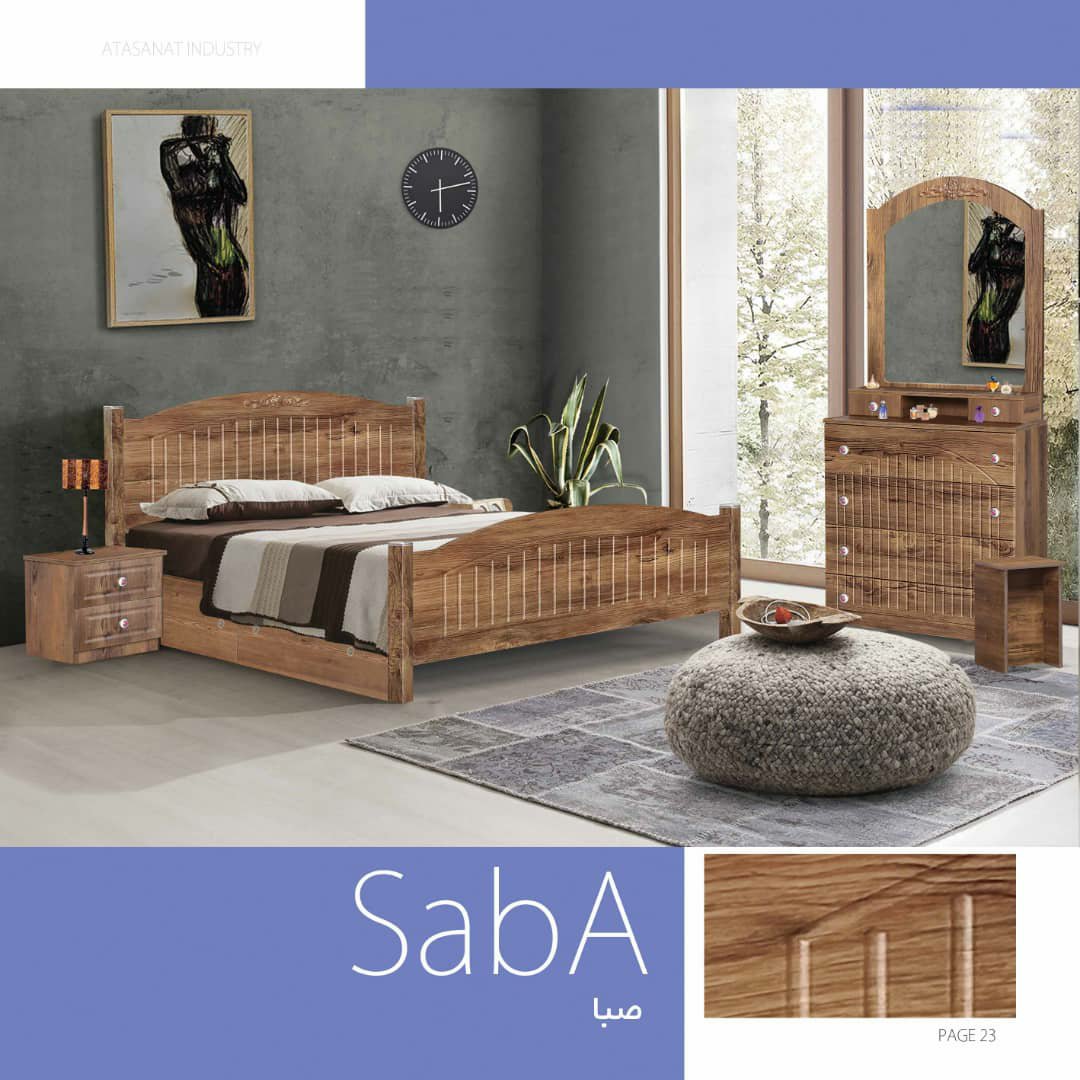 تخت خواب دونفره همراه با لوازم کد 70900