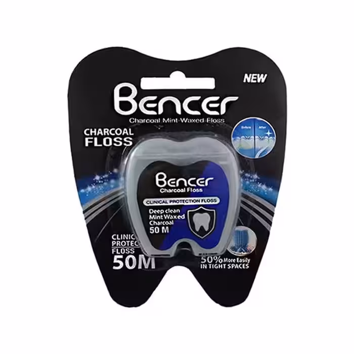 نخ دندان ذغالی کلاسیک نازک 50 متر بنسر