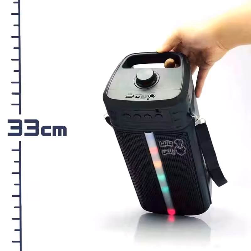 اسپیکر بلوتوثی ZQS 4242 پخش کننده صدا میکروفون دار با رقص نور زیبا جانبی باکس