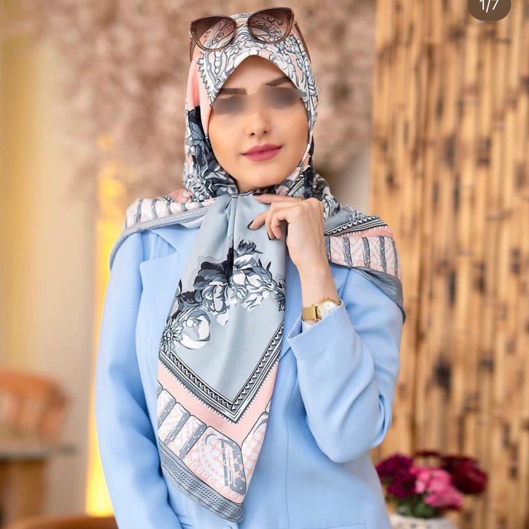 روسری ابریشم توییل وارداتی دور دست دوز فرانسوی روسری توییل روسری مجلسی روسری گلبهی طوسی روسری خاص روسری پاییزه