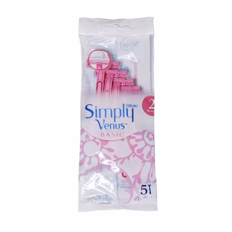 خودتراش مدل Simply Venus صورتی ژیلت بسته 5 عددی