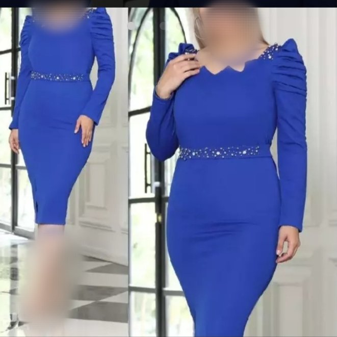 پیراهن مجلسی زنانه دارای رنگ بندی با ارسال رایگان کد pz011