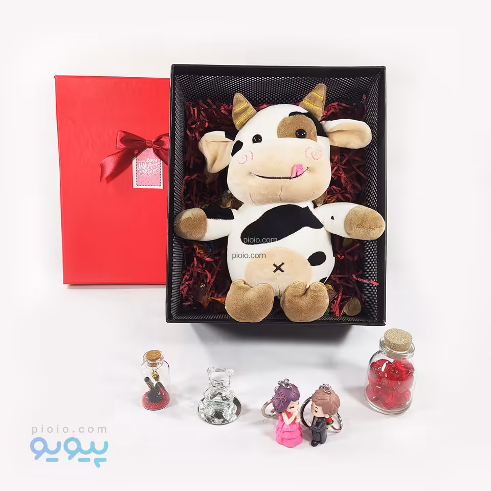 هدیه تولد با عروسک گاو شکمو