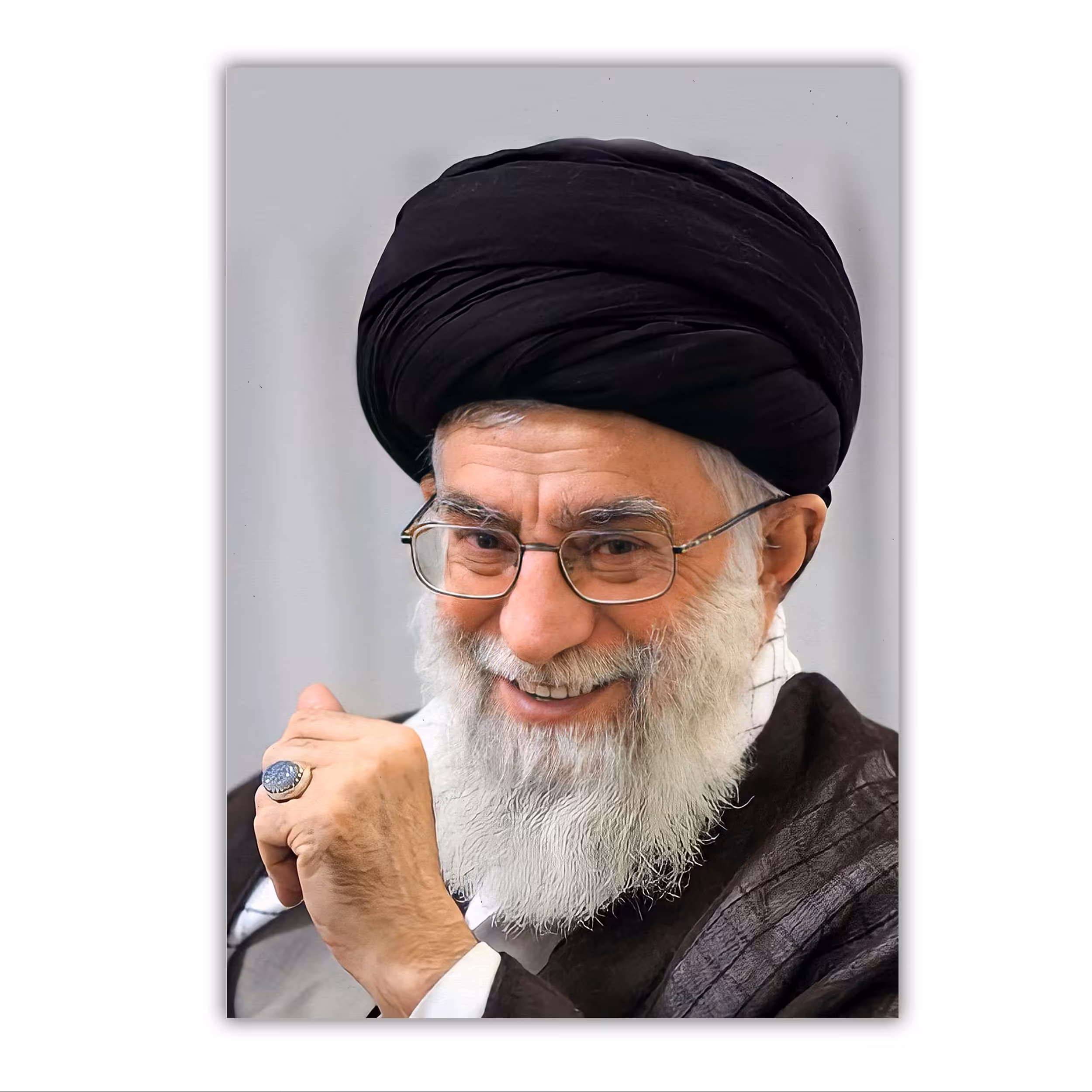 تابلو شاسی مدل آیت الله خامنه ای سایز 28 در 40 کد 17