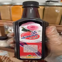 شربت گل محمدی(شکرقهوه ای)