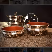 سرویس 7پارچه قابلمه طرح سنگ VIP