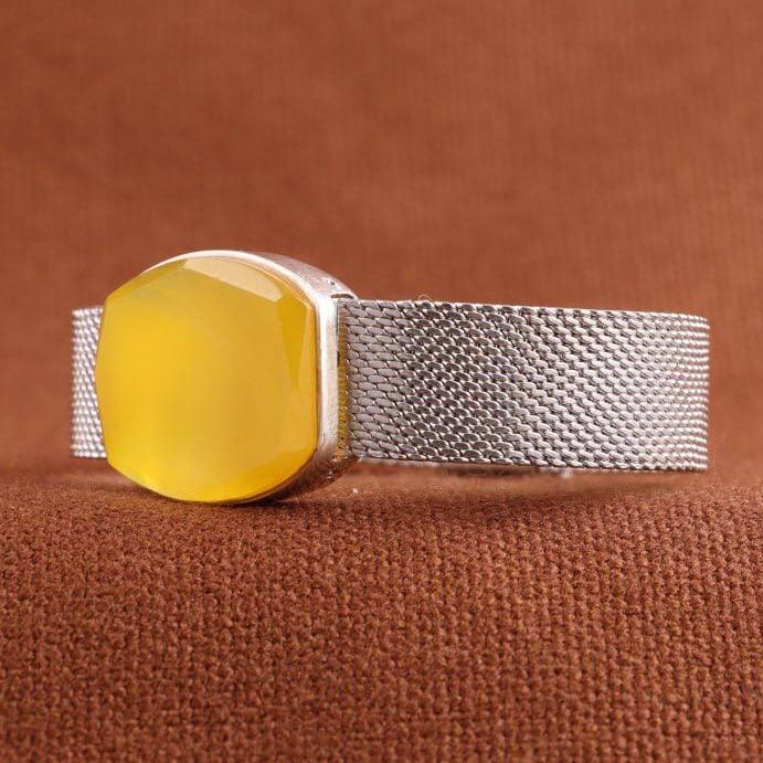 دستبند بند استیل ساعتی شرف الشمس تراش الماسی اصل کد 2611 ( دستبند شرف الشمس )