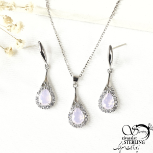 نیمست نگین طرح اوپال نقره925 کد 9719