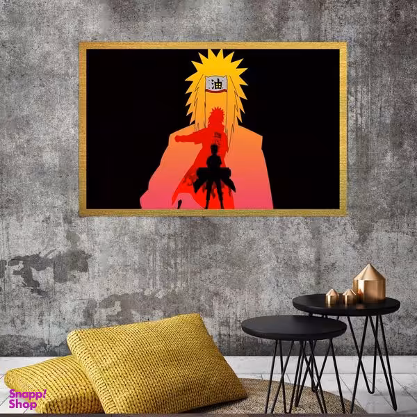 تابلو بکلیت طرح انیمه کنواس بوم مدل قاب شاسی T-S8463