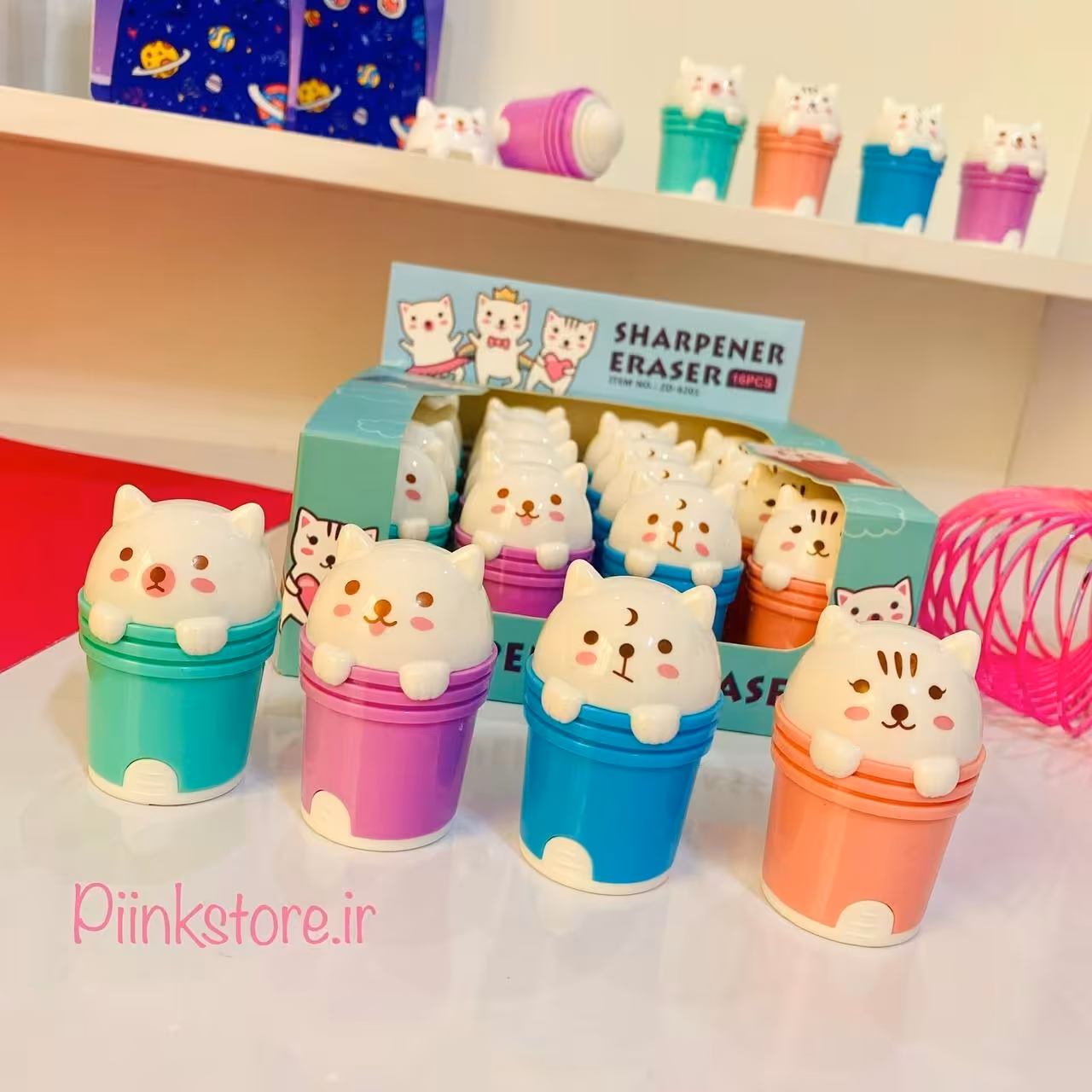 لوازم تحریر   پاکن و تراش گربه سطلی 