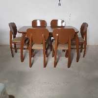 میزنهارخوری مدل فیلی شش نفره تمام چوب توسکا جنگلی 