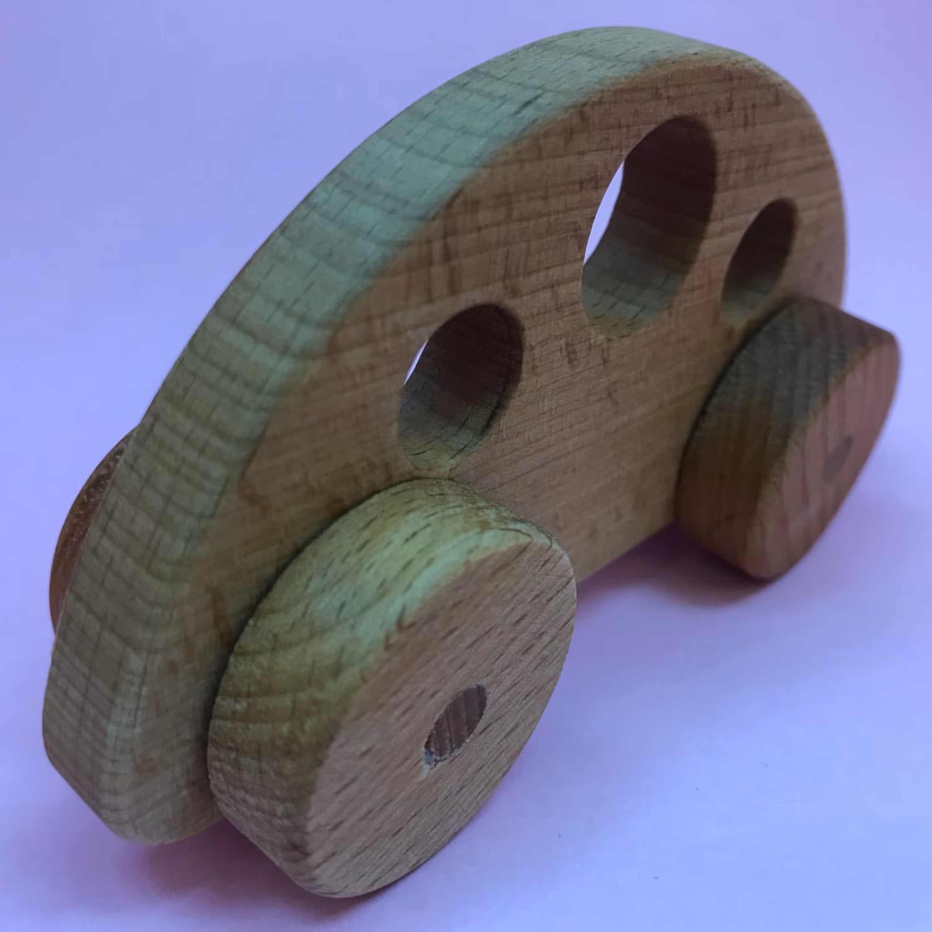 ماشین اسباب بازی چوبی-ارگانیک مدل نیم دایره