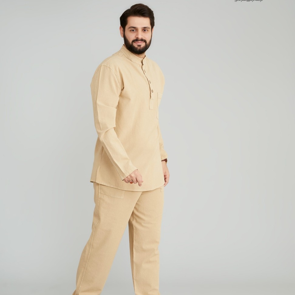 پیراهن الیاف چهار دکمه کدpa22039