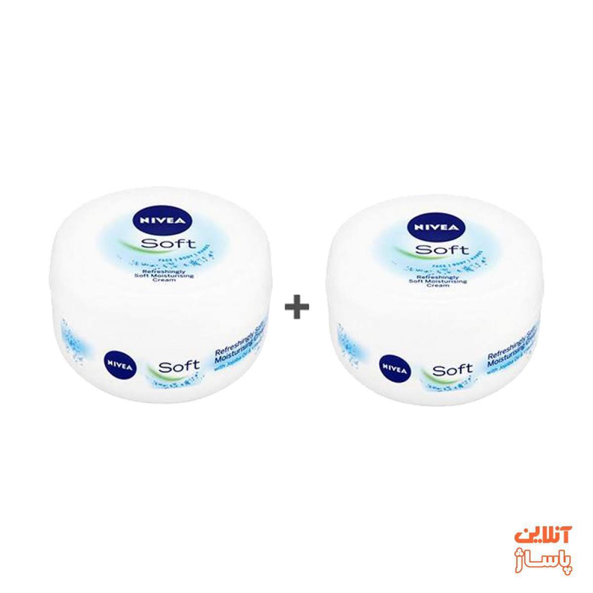 کرم نرم کننده و مرطوب کننده نیوآ مدل Soft حجم 200 میلی لیتر مجموعه 2 عددی