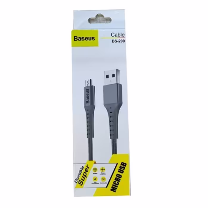 کابل شارژ میکرو یو اس بی فست بیسوس مدل BS200