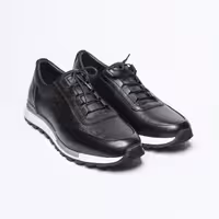 کفش چرم مردانه مدل رابرتو مشکی