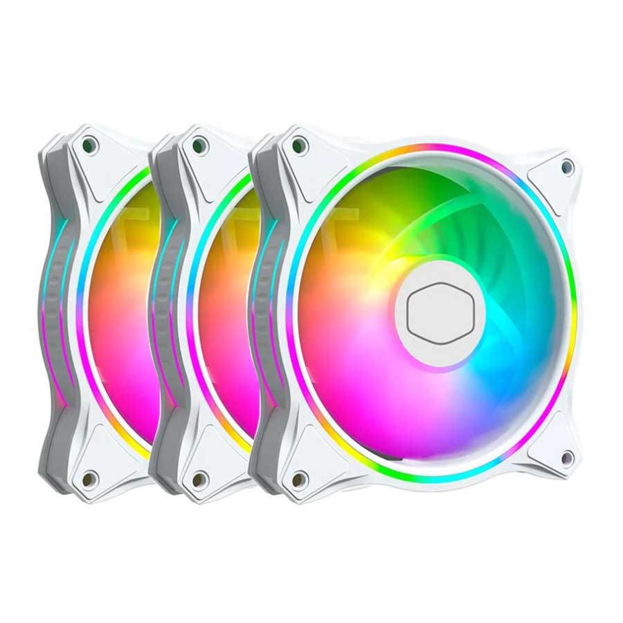 قیمت و خرید فن خنک کننده کیس کولرمستر مدل MASTERFAN MF120 HALO 3-IN-1 White | یاس ارتباط