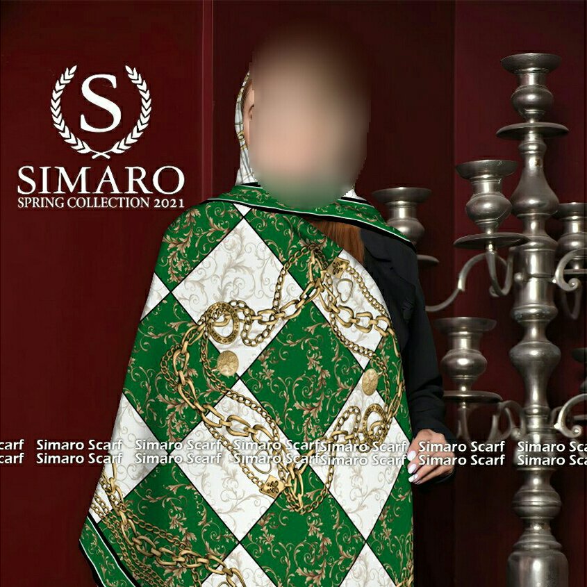 روسری کرپ حریر قواره بزرگ کد  045