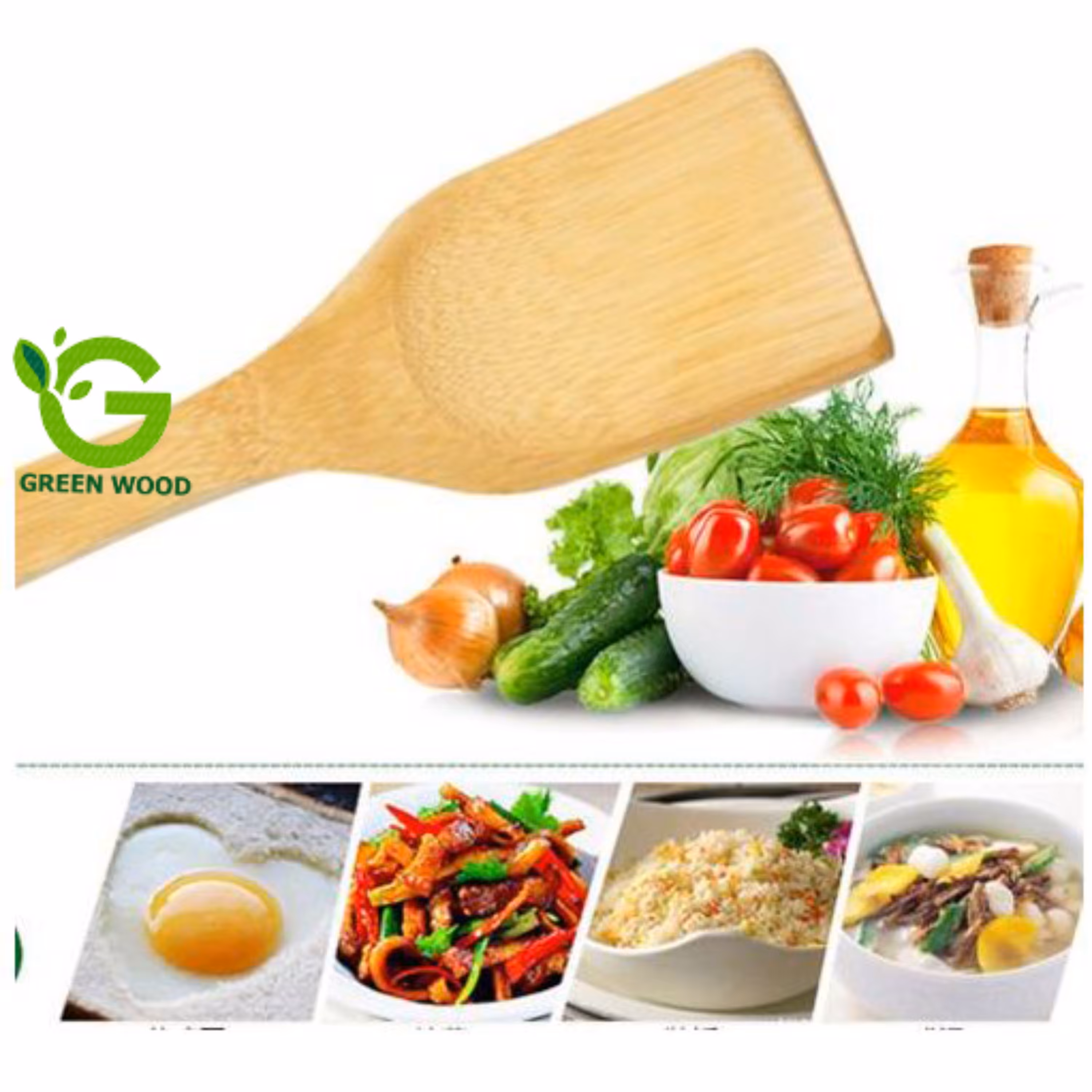 کفگیر چوبی بامبو کد Gw130201002