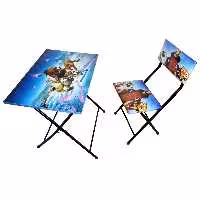 ست میز تحریر با صندلی میزیمو طرح عصر یخبندان کد 201