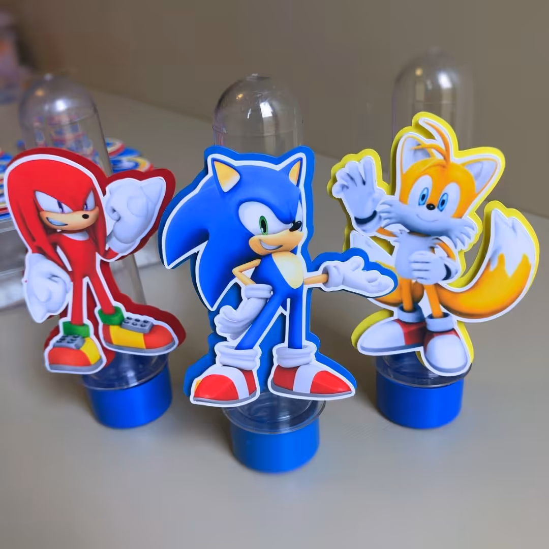 پک 6 عددی  لوله اسمارتیز بهمراه گیفتهای تم تولد طرح سونیک