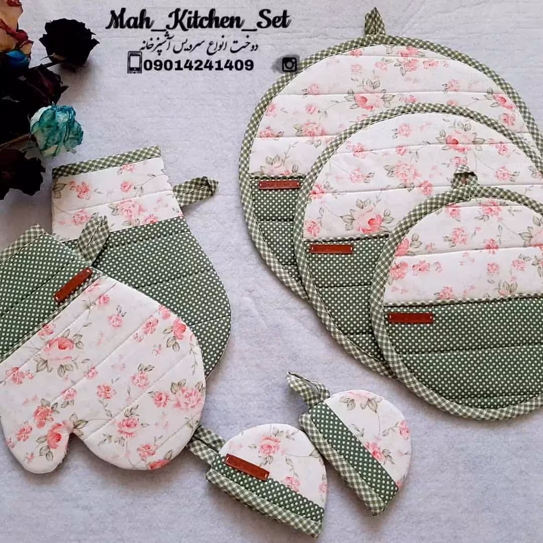 سرویس آشپزخانه   پارچه ای طرح پیچک 