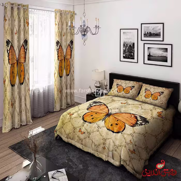 روتختی طرح پروانه نارنجی کد 15317