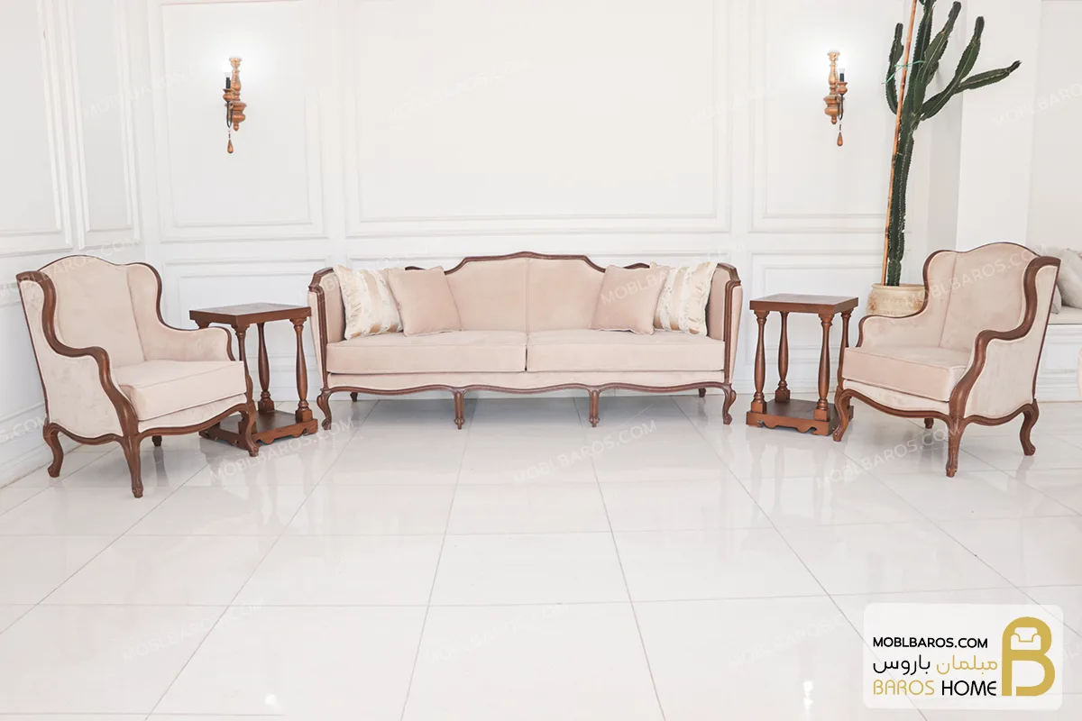 مبل 8 نفره ترکیبی نئوکلاسیک چستر و روتی