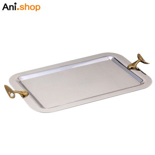 سینی متوسط قایقی طلایی مدل UN-3861 کد 194