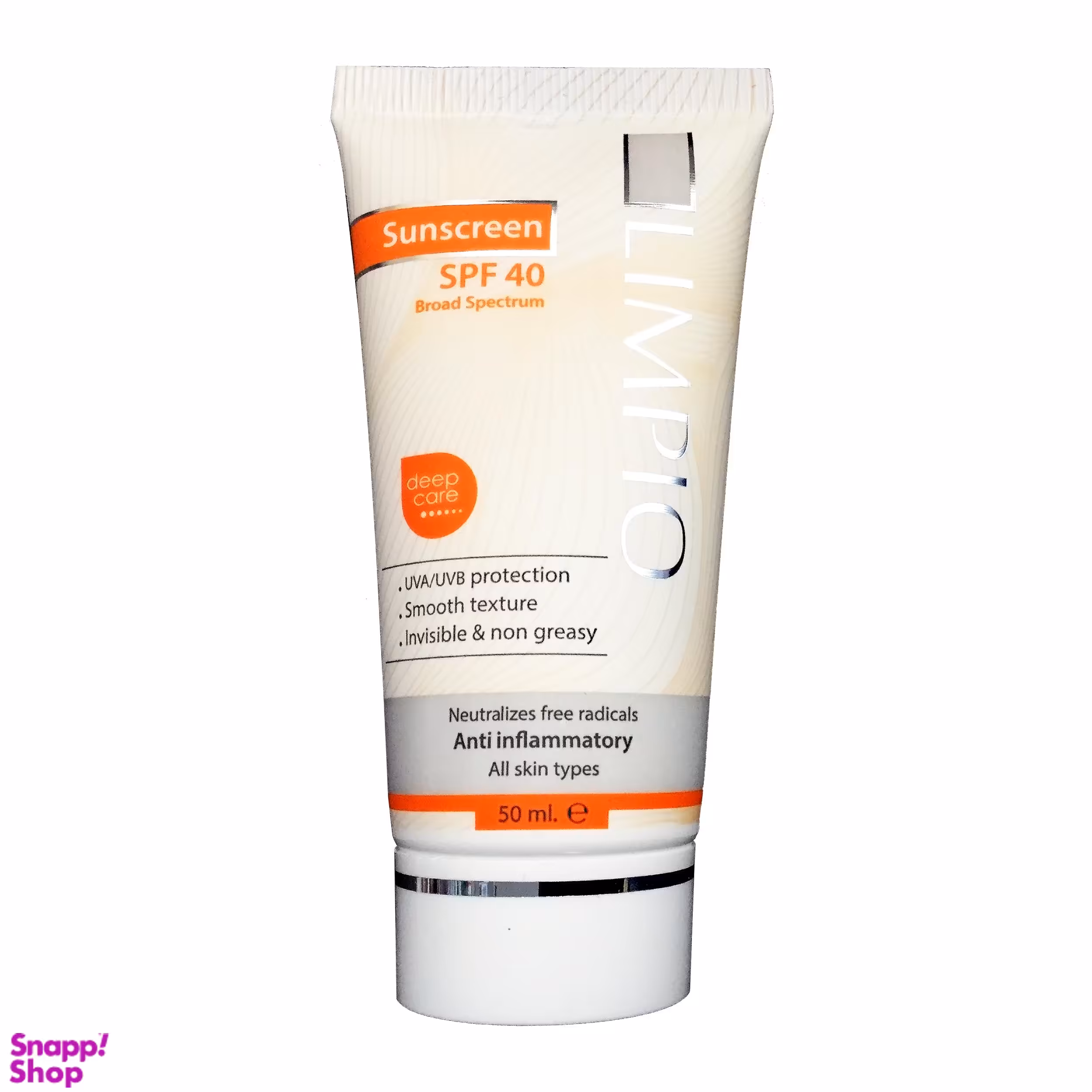 کرم ضد آفتاب لیمپیو (Limpio) مدل Deep Care کد Li0070 با Spf 40حجم 50 میلی‌‌لیتر