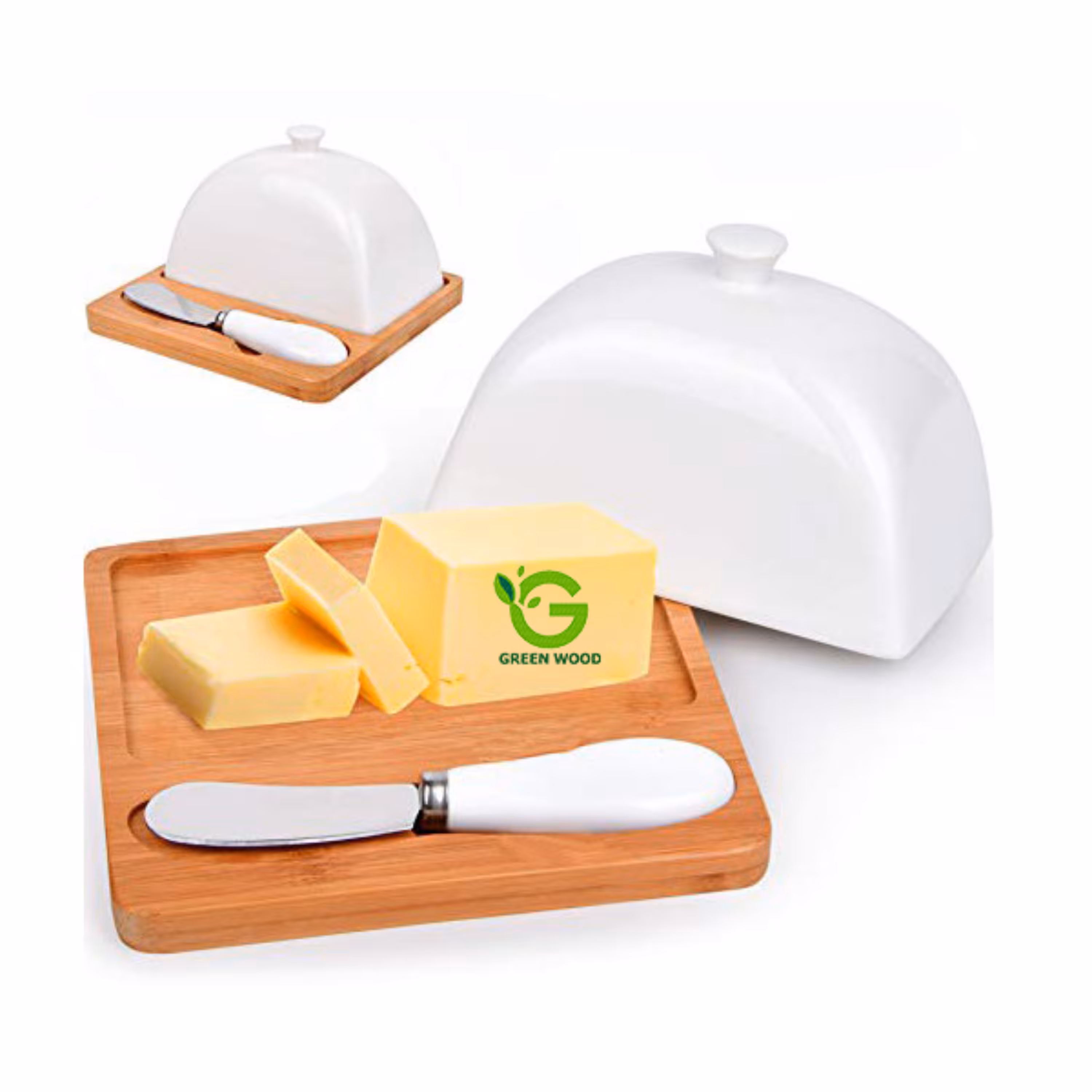 ست کره خوری (پنیر خوری) بامبو سرامیک مدل JD7322 کد Gw142101002