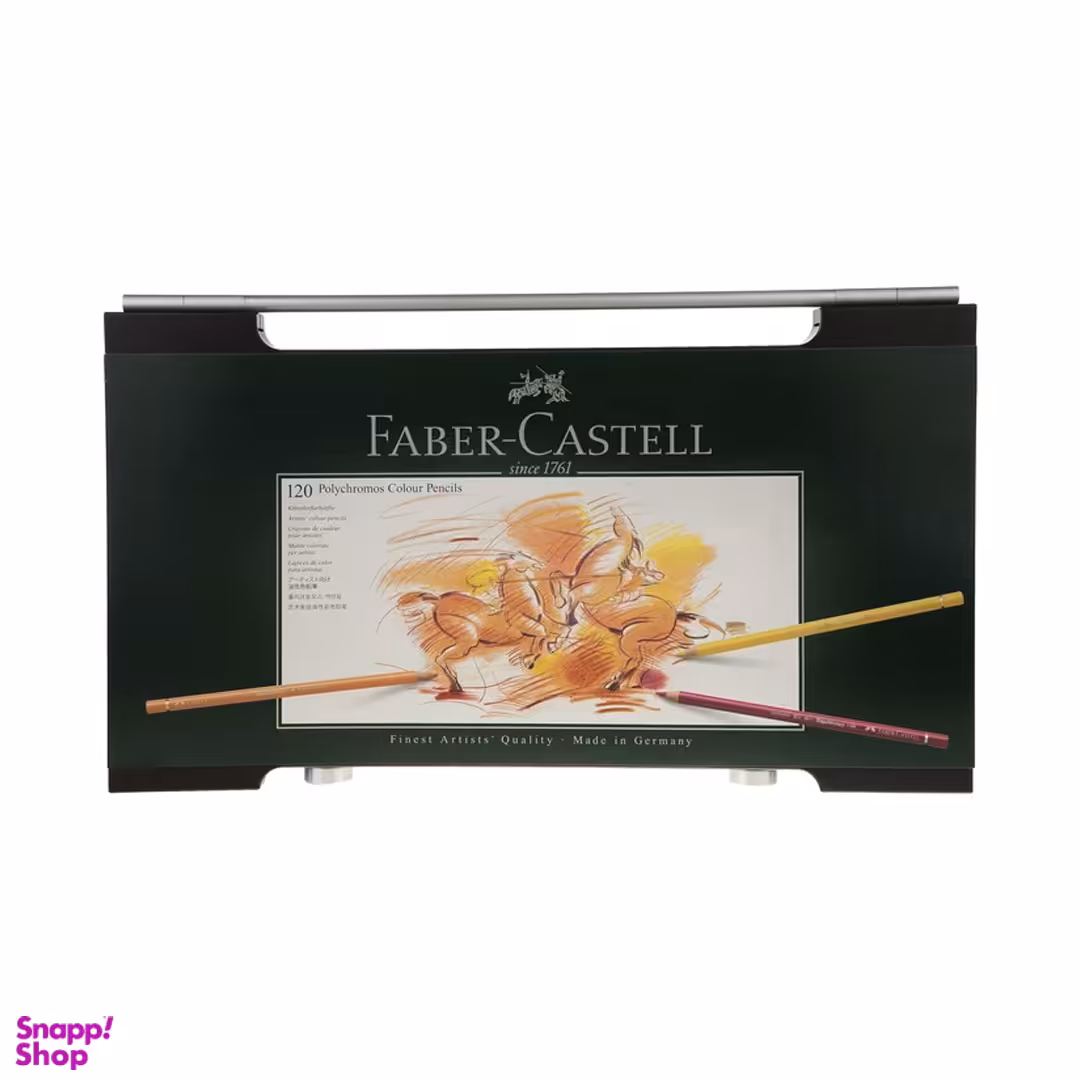 مداد پلی کروم 120 رنگ جعبه فلزی فابرکستل (Faber-Castell)