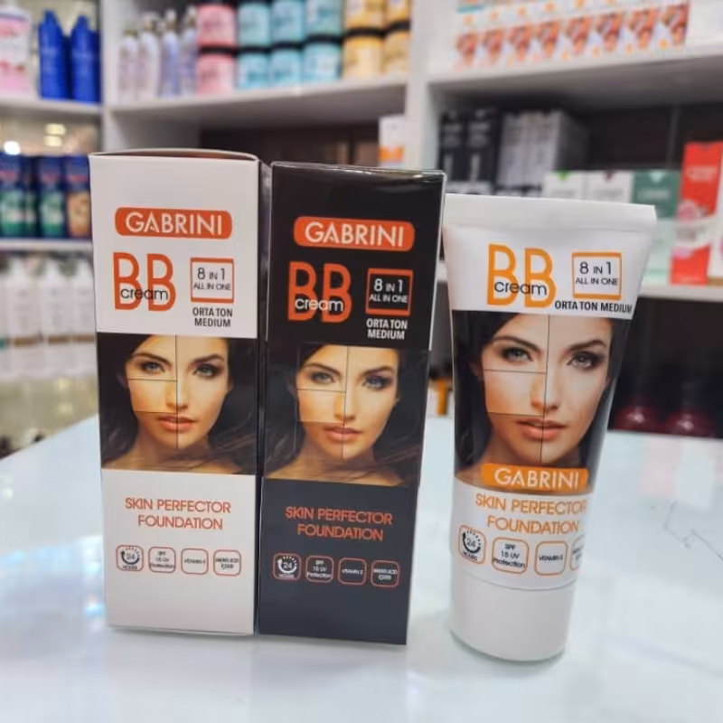 بی بی کرم BB گابرینی GABRINI مدل 8 کاره  با SPF15 حجم 50 میلی لیتر