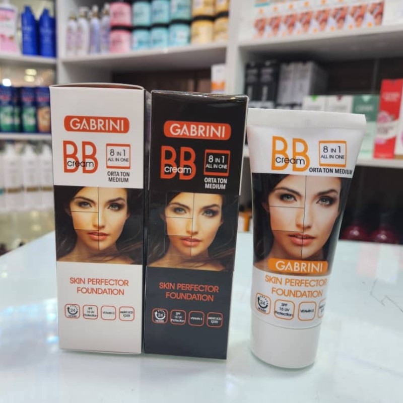 بی بی کرم BB گابرینی GABRINI مدل 8 کاره با SPF15 حجم 50 میلی لیتر
