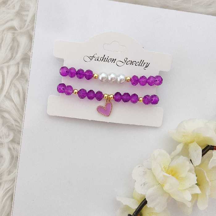 دستبند با کریستال بنفش