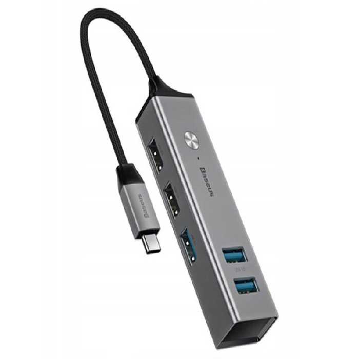 هاب 5 پورت تایپ سی بیسوس Baseus Cube HUB Adapter CAHUB-D0G