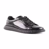 کفش های کژوال مشکی مردانه روزمره چرمی سیاه Libero