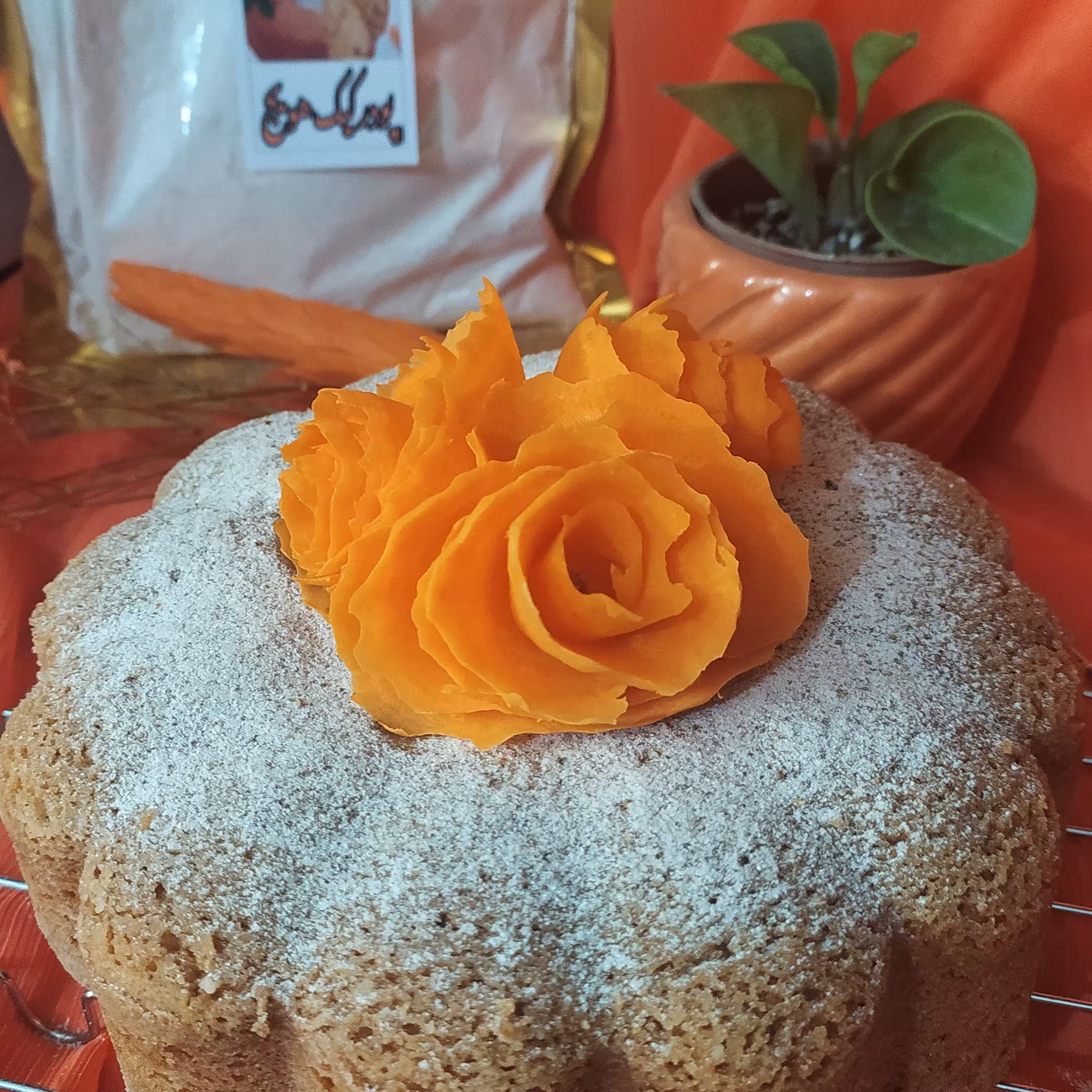 پودر کیک آماده هویج خانگی بدون مواد نگهدارنده و مضر کارخانه ای (500گرمی)