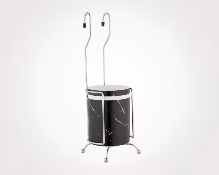 جا قاشقی آویز پایه استیل طرح ماربل لیمون کد 2071