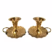 جاشمعی انگشتی برنجی جفتی مدل 07 شمعدان وارداتی برنزی