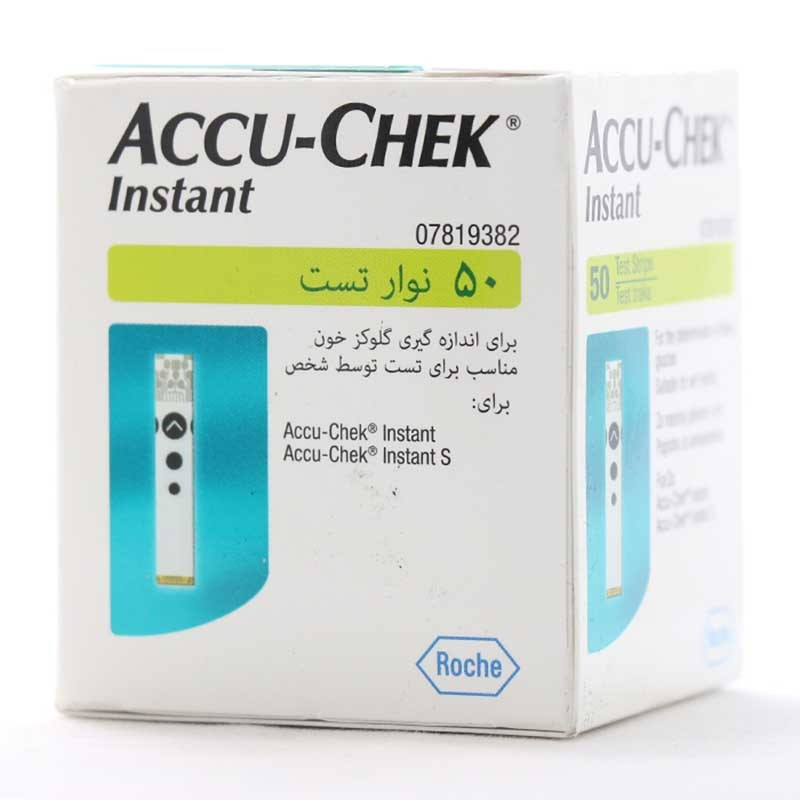 نوار تست قند خون اکیو چک مدل اینستنت بسته 50 عددی
