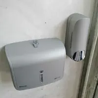 جا مایعی و جا دستمالی نقره ای ایمن آب آنتی باکتریال 