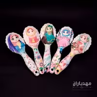 برس طرح دخترانه جین 12 عددی طرح حجاب  شانه کودکانه هدیه روز دختر هدایای جشن تکلیف و الفبا پاساژ 