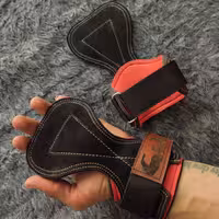 چرم لیفت بدنسازی مچ بند بندلیفت دار  چرم برند arpرنگ مشکی قرمز